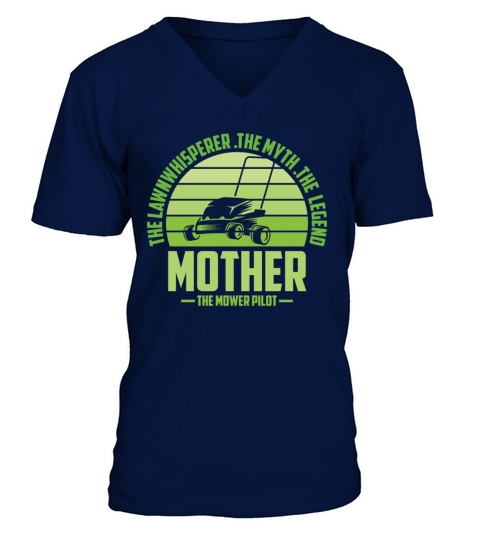 Funny Mother Lawn Mowing Shirt Lawn Mower Mow Summ V-Neck T-shirt