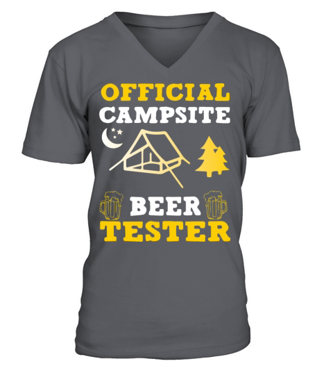 Gift Idea Official Campsite and Beer Tester V-Neck T-shirt