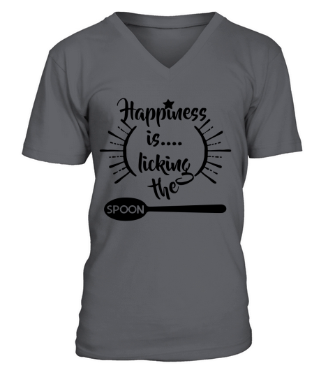 Happiness is Licking the Spoon V-Neck T-shirt