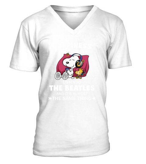 Happiness The Beatles V-Neck T-shirt