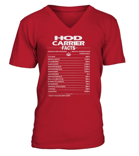 HOD CARRIER Job Fact V-Neck T-shirt