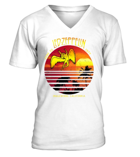 LED ZEPPELIN SUNSET V-Neck T-shirt