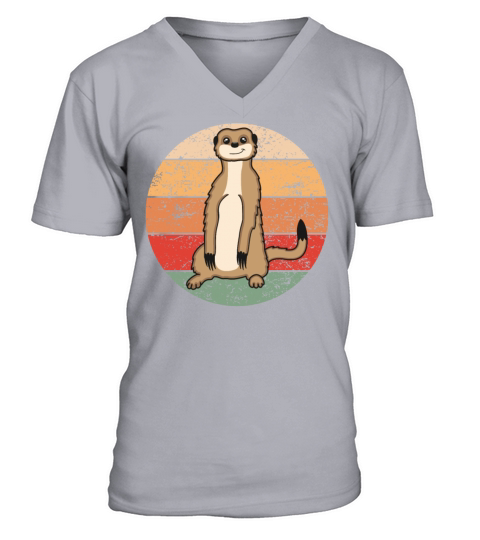 Meerkat Lovers Retro Gift Funny Animals V-Neck T-shirt
