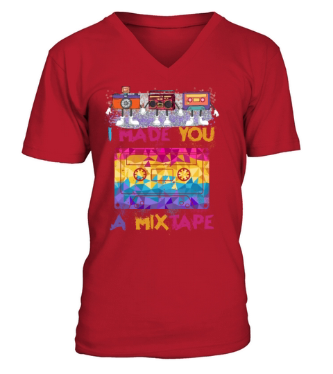 Mixtape 80s 90s Vintage Costume Retro V-Neck T-shirt