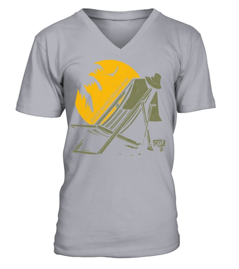 Outer Banks Beach Bum OBX Army Green Vintage V-Neck T-shirt