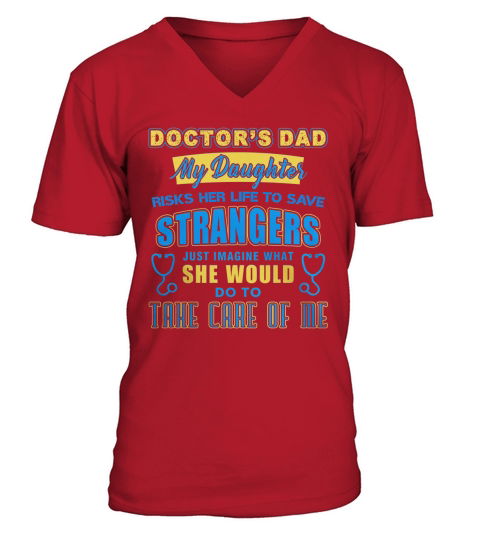 Perfect T-Shirt For Doctor Dad V-Neck T-shirt