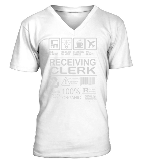 RECEIVING CLERK FMultiold V-Neck T-shirt
