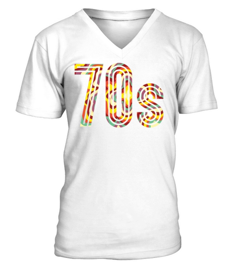 Retro 70s 1970 Vintage Seventies Party 1970s V-Neck T-shirt