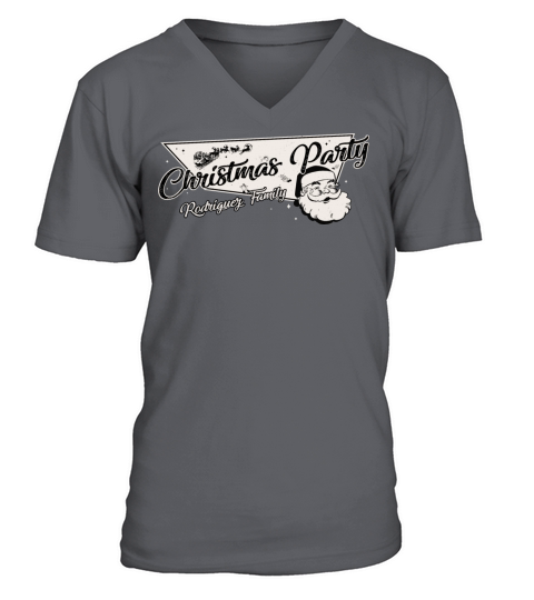 Rodriguez Family Ready for Christmas Party V-Neck T-shirt