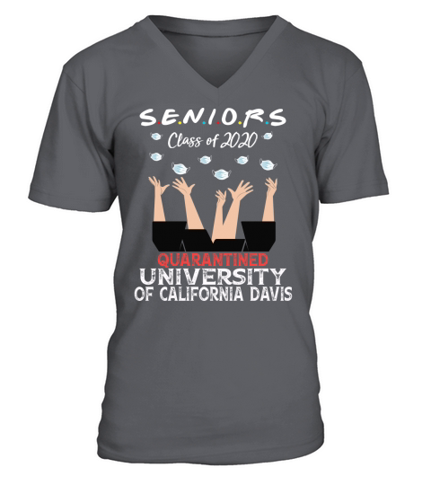 Senior Class Of 2020 Graduation Social Distancing University Of California Davis 2020 V-Neck T-shirt