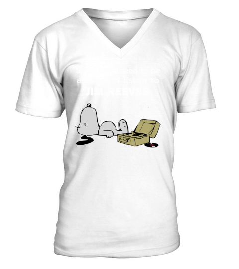 Sometimes I need to be alone and listen to Jim Reeves V-Neck T-shirt