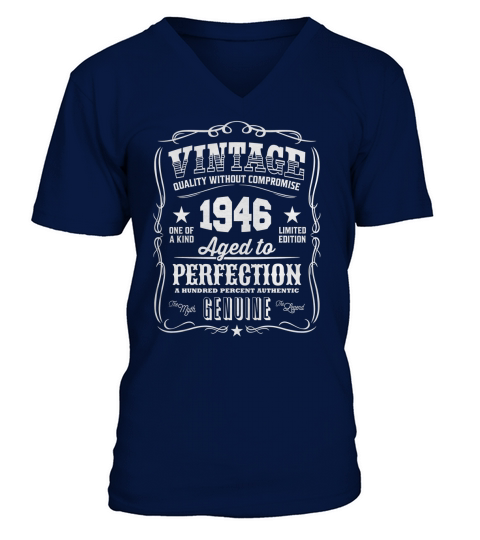Vintage 1946 Aged to Perfection V-Neck T-shirt