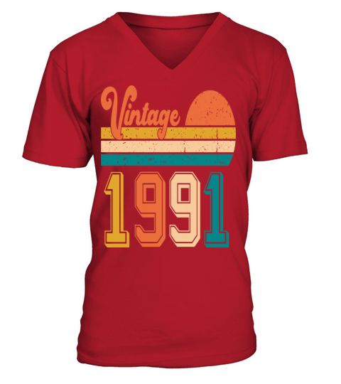 Vintage 1991 birthday gift V-Neck T-shirt