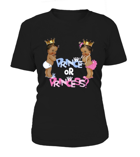 Cute Ethnic Prince or Princess Baby Gender Reveal T-Shirt Women's T-Shirt
