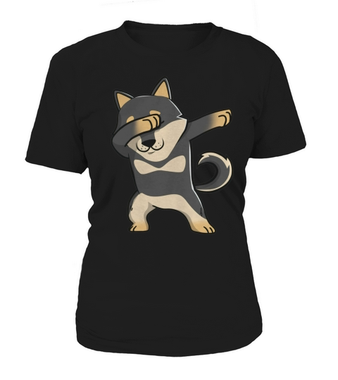 Funny Black Shiba Inu Dabbing Women's T-Shirt