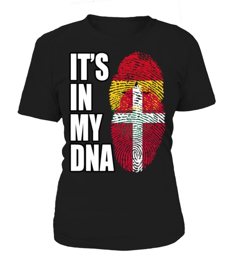 Ghanaian And Danish Mix Heritage DNA Flag Women's T-Shirt