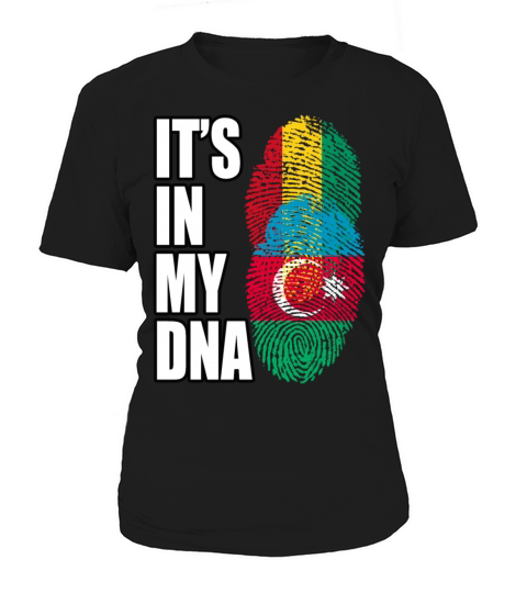 Guinean And Azerbaijani Mix Heritage DNA Flag Women's T-Shirt