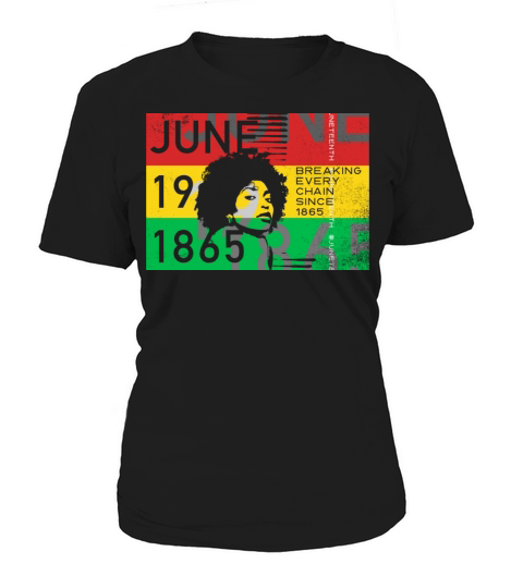 June 19 Stripes Color Black Juneteenth Vintage Women's T-Shirt