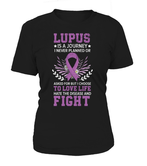 Lupus Awareness Purple Ribbon Autoimmune Disease Women's T-Shirt