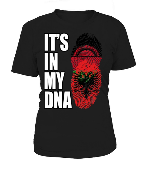 Malawian And Albanian Mix Heritage DNA Flag Women's T-Shirt