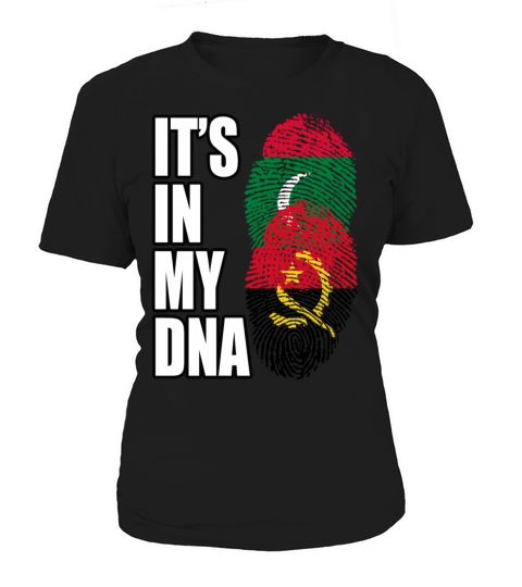 Maldivian And Angolan Mix Heritage DNA Flag Women's T-Shirt