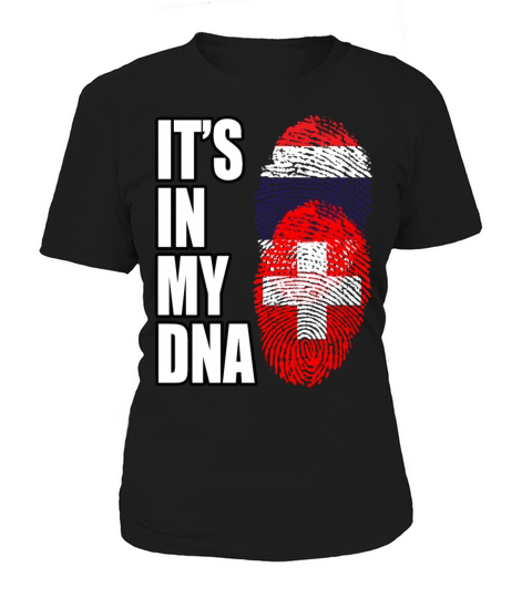 Thai And Switzerland Vintage Heritage DNA Flag Women's T-Shirt