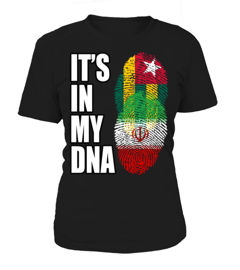 Togolese And Iranian Mix Heritage DNA Flag Women's T-Shirt