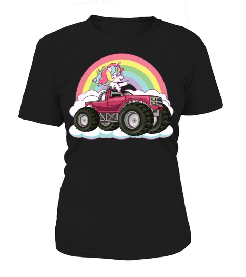 Unicorn Monster Truck Magical Horn Pony Garage Women's T-Shirt
