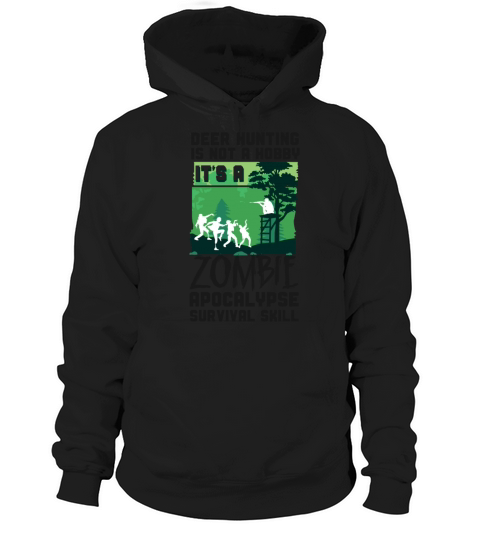 Buck Deer Hunting Hunter Zombie Hoodie Unisex