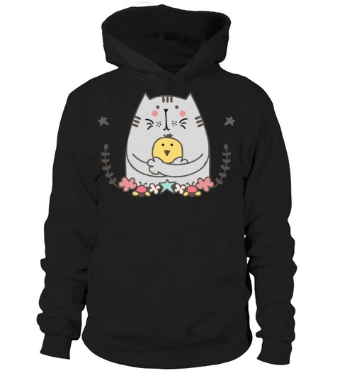 Cat And Bird Hoodie Unisex
