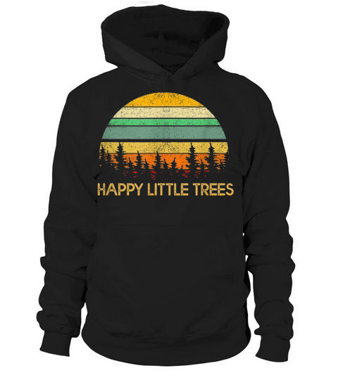 Happy Little Trees Vintage Hoodie Unisex