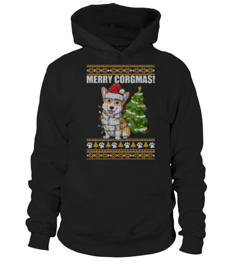 Merry Corgmas Funny Corgi Lovers Christmas Hoodie Unisex