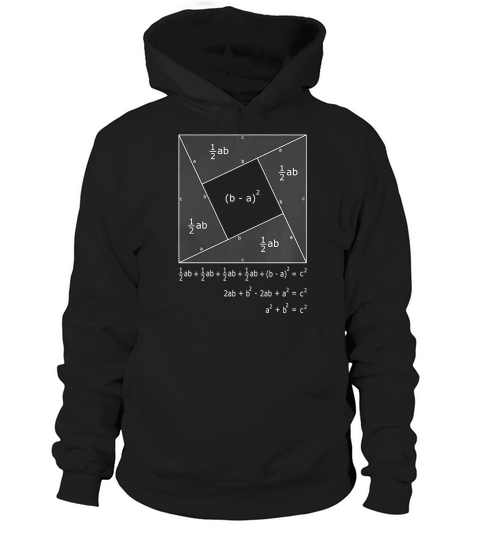Pythagorean Theorem Algebraic Proof Math TShirt Hoodie Unisex