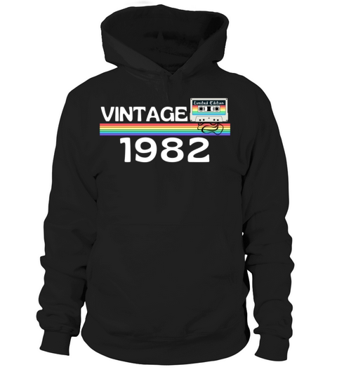 Vintage 1982 Rainbow Cassette Hoodie Unisex