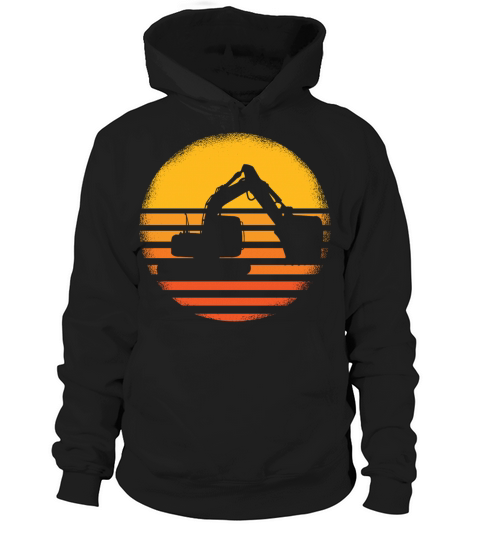 Vintage Retro Excavator Hoodie Unisex