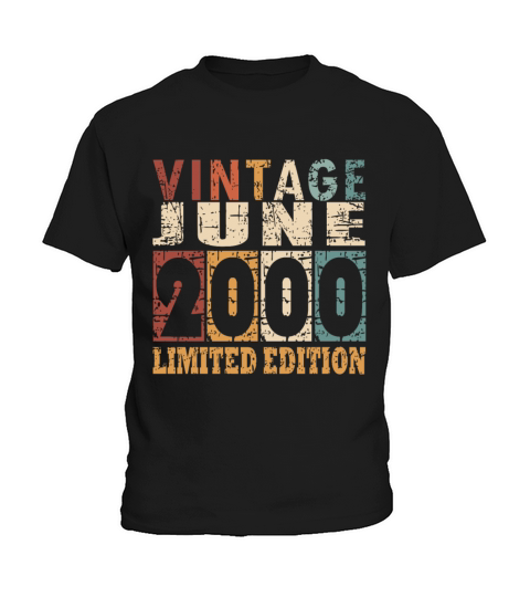 2000 vintage born in June gift Kids T-Shirt