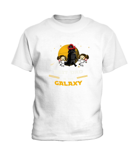 Best Dad in the galaxy. Father and 2 Daughters Kids T-Shirt