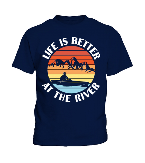 Canoe Canoeing Retro Vintage Life Kids T-Shirt