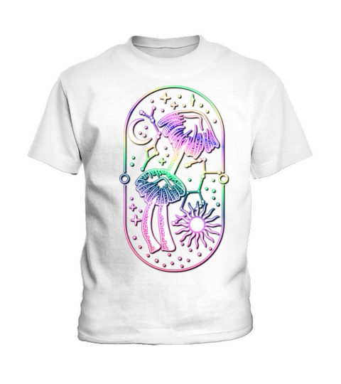 Goblincore Dark Academia Aesthetic Mushroom Kids T-Shirt