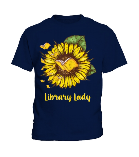 Librarian library lady sunflower lover T-Shirt Kids T-Shirt