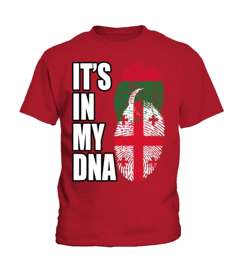 Maldivian And Georgian Mix Heritage DNA Flag Kids T-Shirt