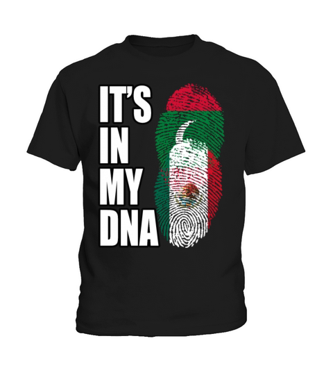 Maldivian And Mexican Mix Heritage DNA Flag Kids T-Shirt