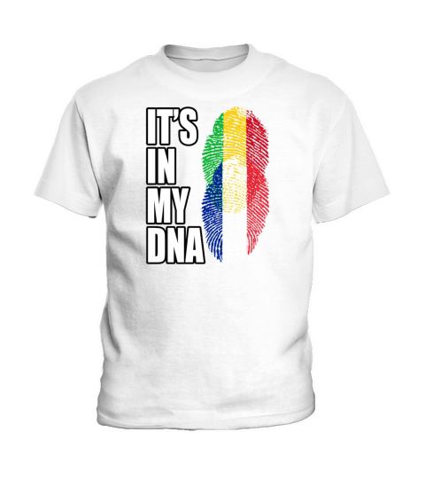 Malian And Gabonese Mix Heritage DNA Flag Kids T-Shirt