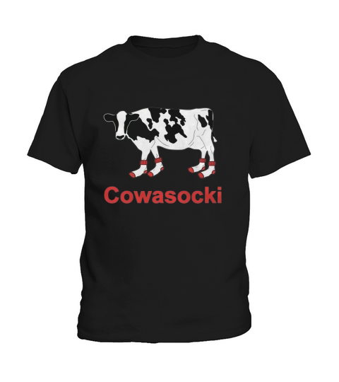 Milk Cow in Socks - Cowasocki Cow A Socky - T Shirt Kids T-Shirt