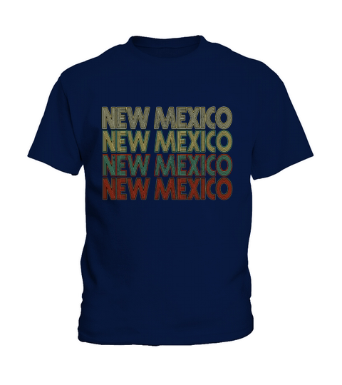 Retro America State Flag Vintage New Mexico Kids T-Shirt