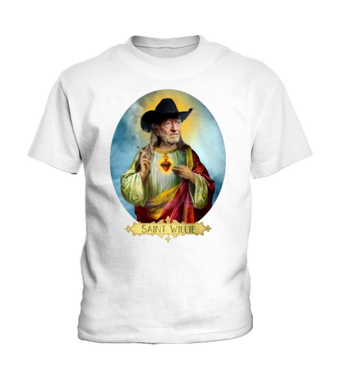 Saint Willie Nelson Prayer Candle shirt Kids T-Shirt