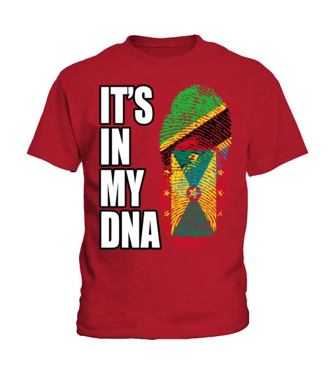 Tanzanian And Grenadian Vintage Heritage DNA Flag Kids T-Shirt