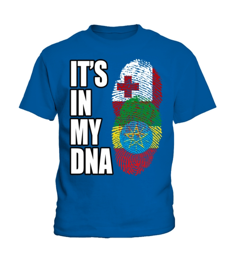 Tongan And Ethiopian Mix Heritage DNA Flag Kids T-Shirt