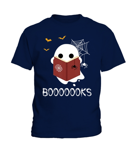 Top Booooooks Funny Boo Read Books Reading Halloween Kids T-Shirt