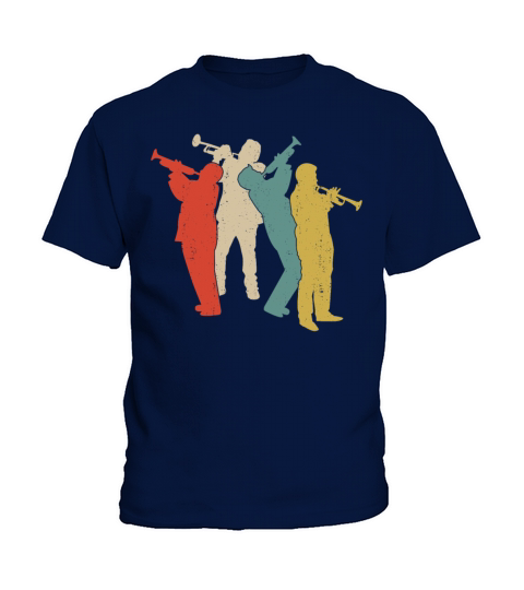 Trumpet Player Retro Vintage Kids T-Shirt